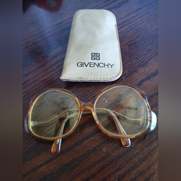 Givenchy Accessories - Vintage Women's Givenchy Oversize Clear Plastic Round Eyeglass Frames 135mm